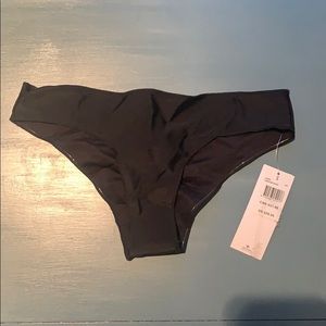 Black cheeky bathing suit bottoms
